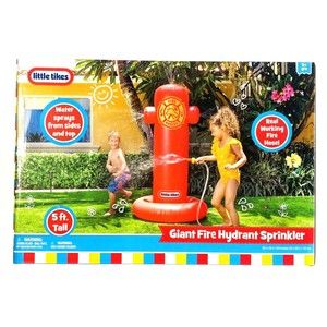 Little Tikes Giant Fire Hydrant Sprinkler 5 Ft. Tall Working Fire Hose Red